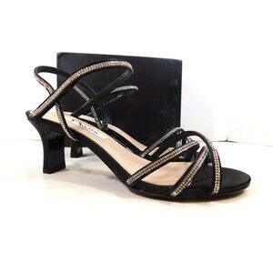Nina  Women's Nanette  Strappy Dress  Pumps  6.5 M Black Luster